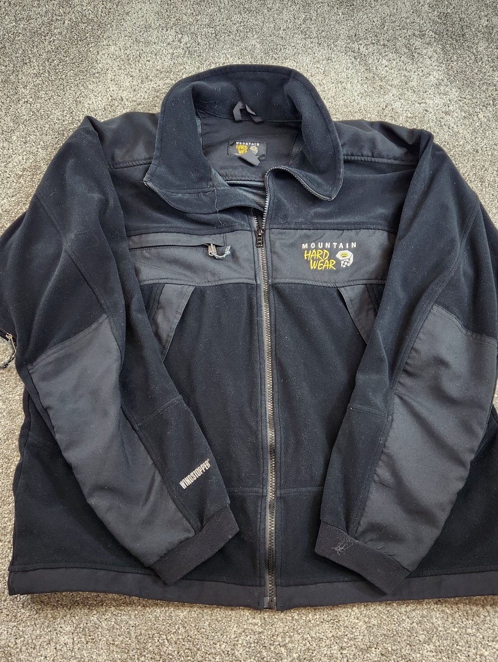 Mountain Hardwear Jacket Fleece Gore Windstopper Black Men's XL